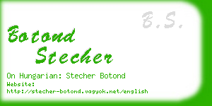 botond stecher business card